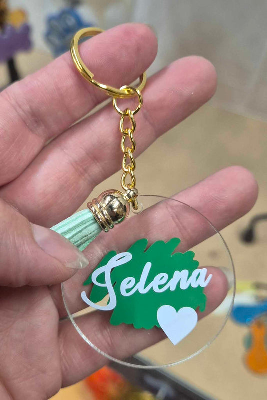 Porte-clé acrylique rond