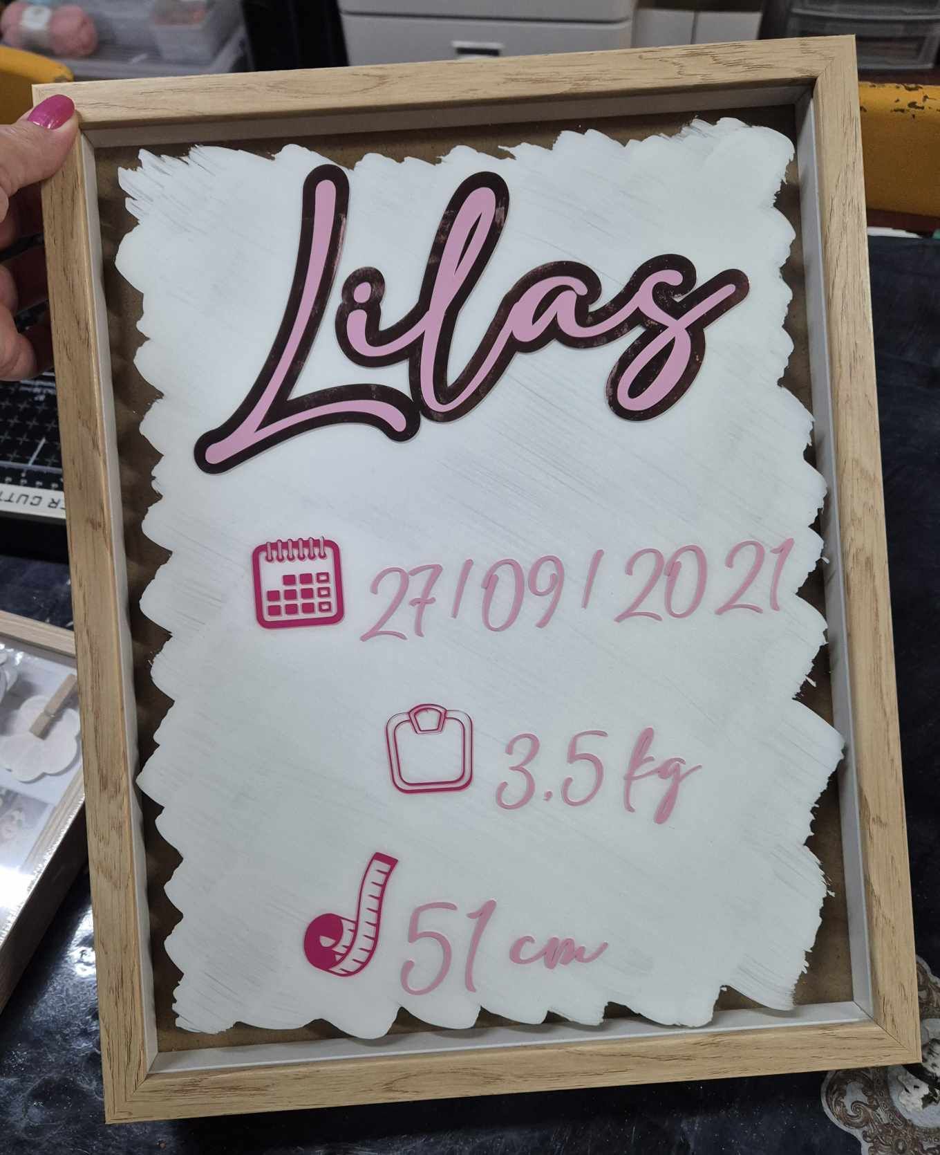 Cadre naissance personnalisé