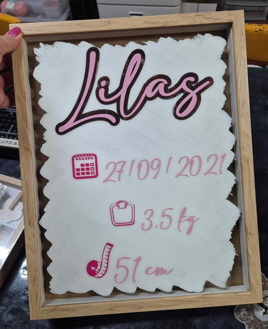 Cadre naissance personnalisé