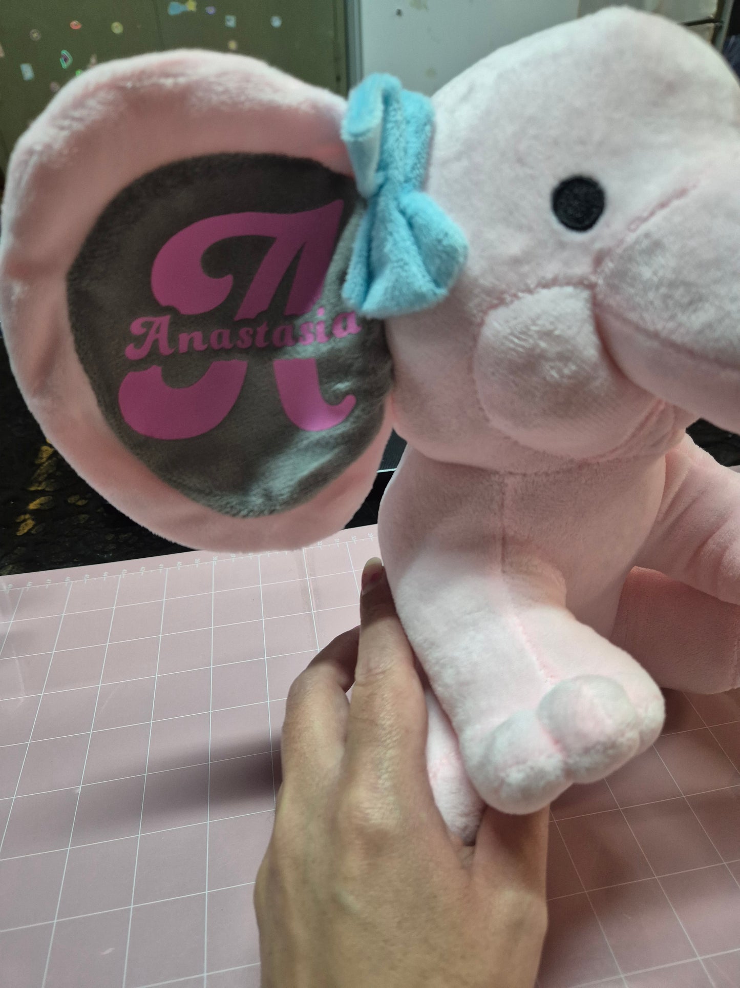 Peluche éléphant personnalisée